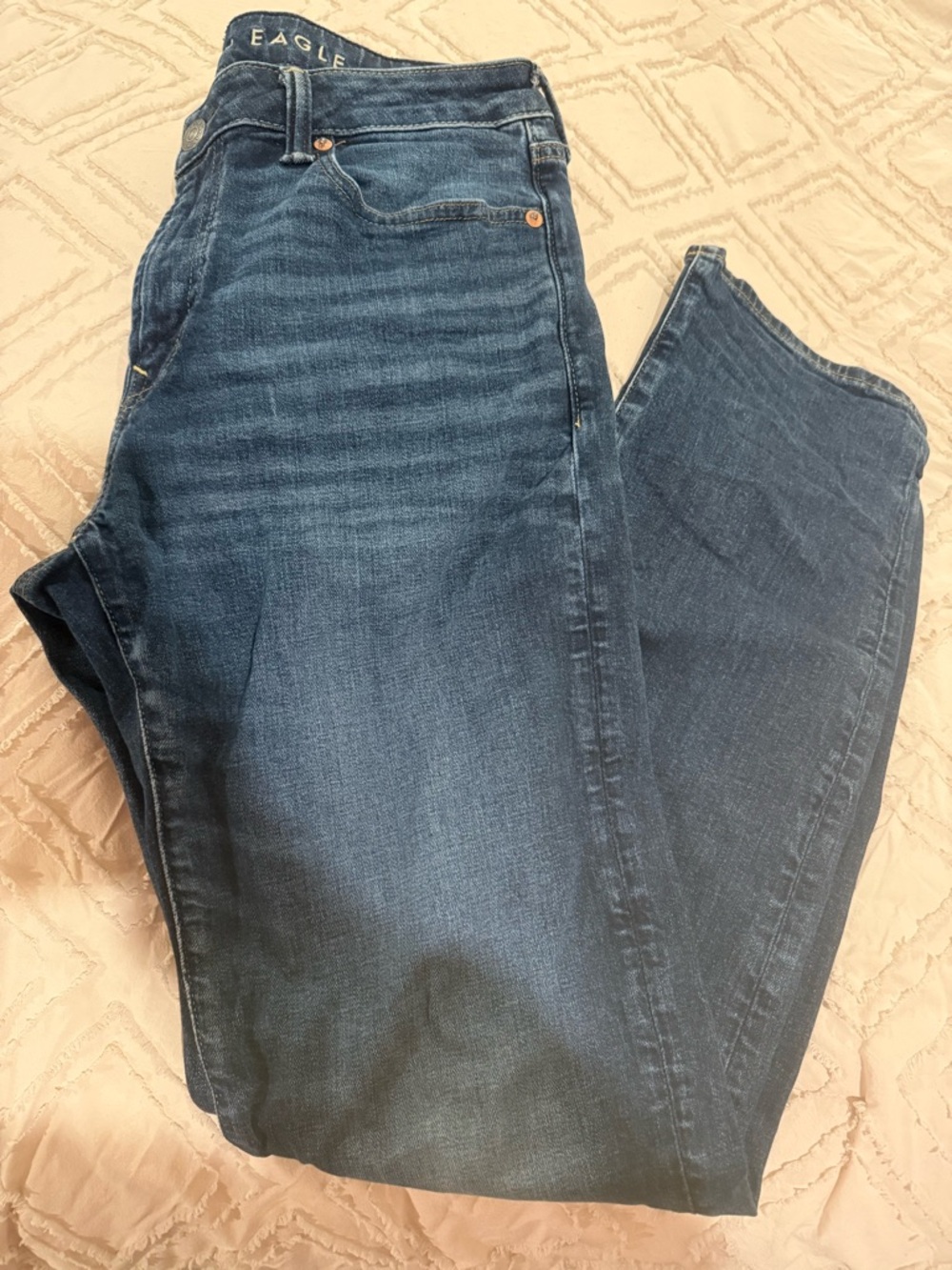 American Eagle Dark Indigo Mid-Rise Jeans